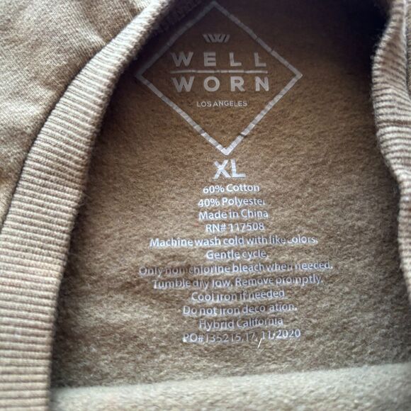 Well Worn BLM Olive Green Black Lives Matter Silhouette Sweatshirt Size XL - Picture 8 of 9